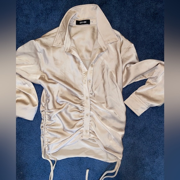 Silk Button Down Top - Picture 1 of 3